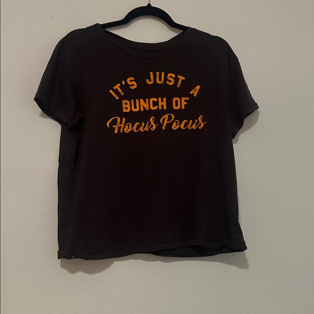 Fifth Sun Black Tee with Orange Text